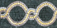 Hand cut Stone Mosaic Border VMBD2-G