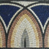 Hand cut Marble Mosaic Border VMBD363-G
