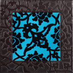 Blue Rumi in Brown Leather Frame HLF 002