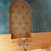 Marble Mosaic Vanity Backsplash