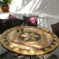 Natural Stone MosaicTables Round Antioch